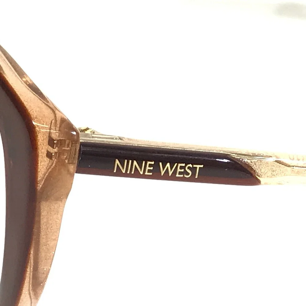 Nine West Eyeglasses Frames NW633S 210 Brown Gold Cat Eye Oversized 56-17-135